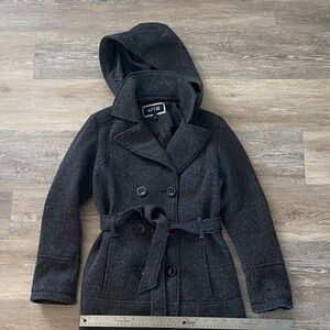 Apt. 9 Women's Charcoal Pea Coat with Hood